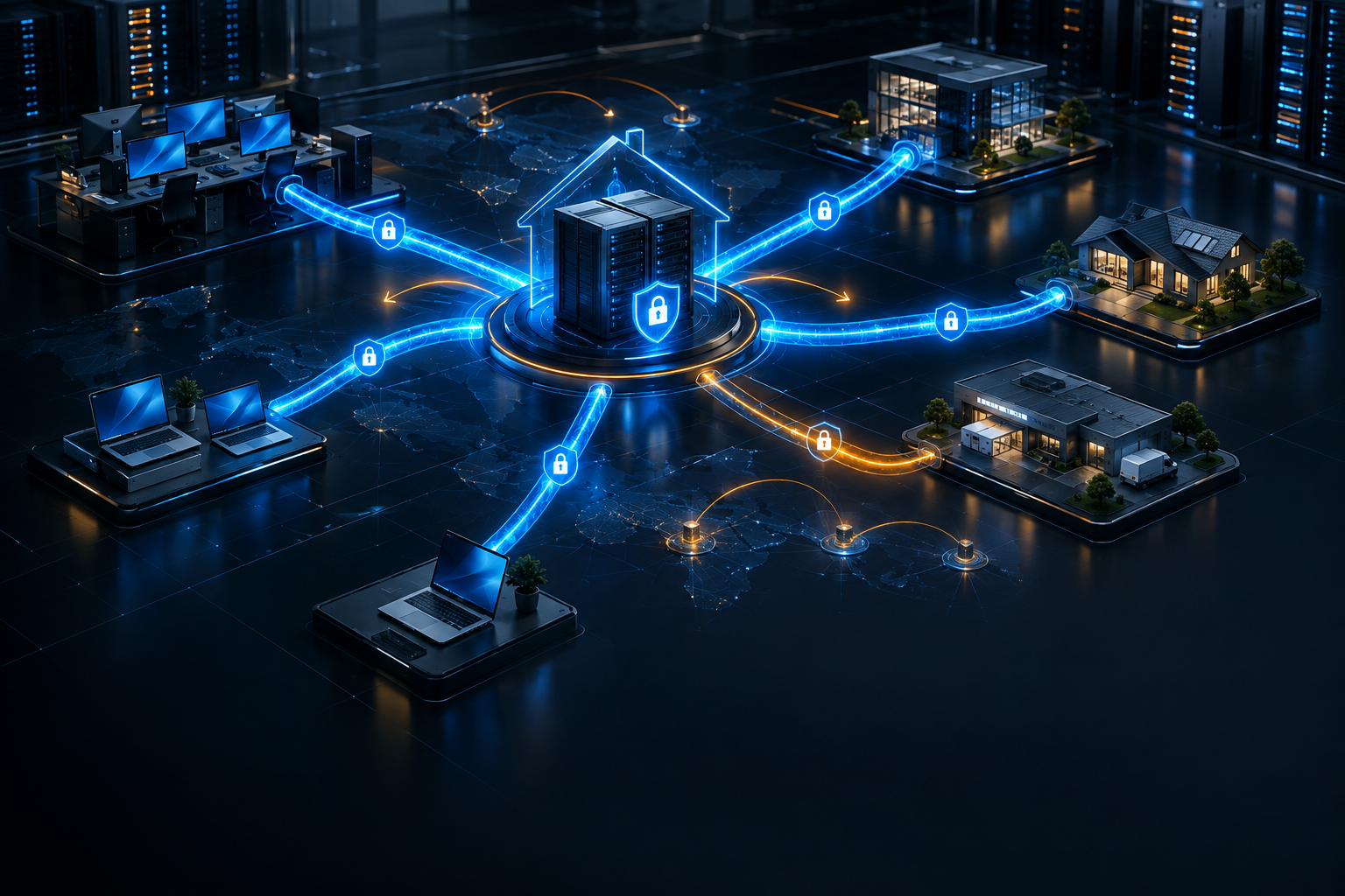 Bony's VPN mit sicheren Verbindungen zwischen Computern und Servern