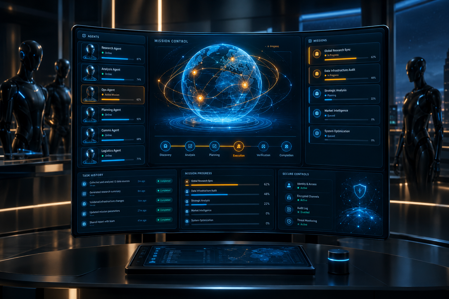 Mission Control zur Koordination von Agenten und Aufgaben
